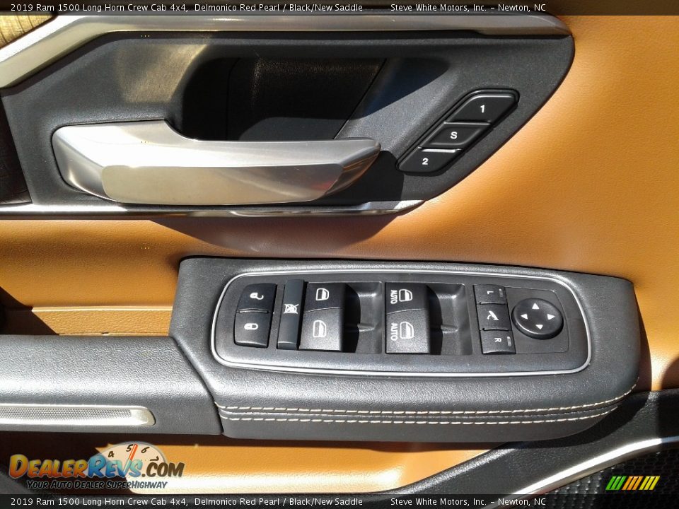 2019 Ram 1500 Long Horn Crew Cab 4x4 Delmonico Red Pearl / Black/New Saddle Photo #9