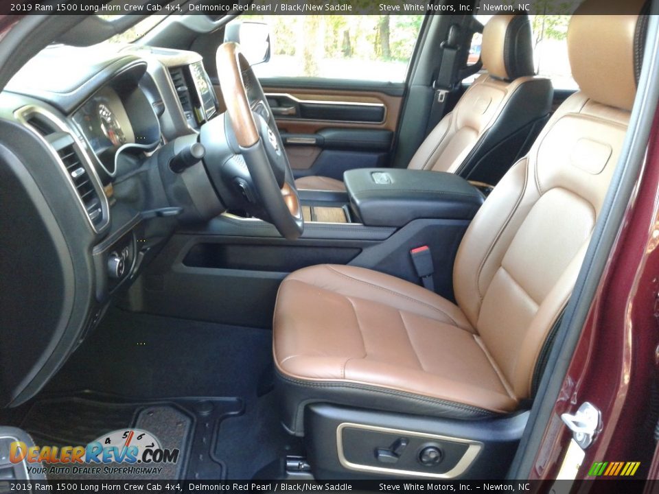 2019 Ram 1500 Long Horn Crew Cab 4x4 Delmonico Red Pearl / Black/New Saddle Photo #10