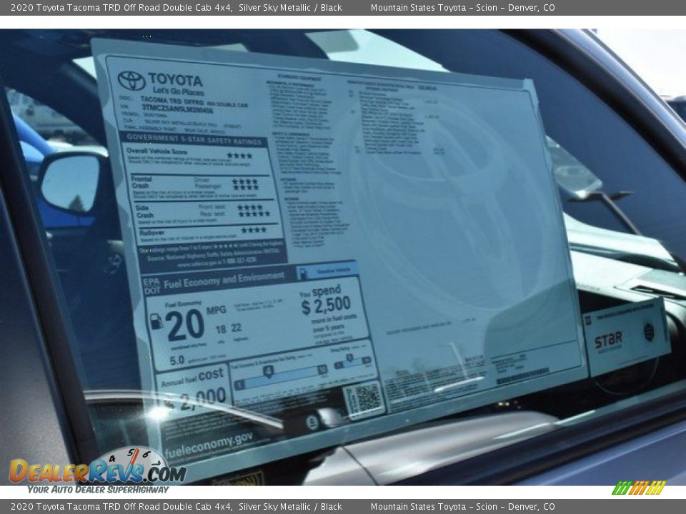2020 Toyota Tacoma TRD Off Road Double Cab 4x4 Window Sticker Photo #11