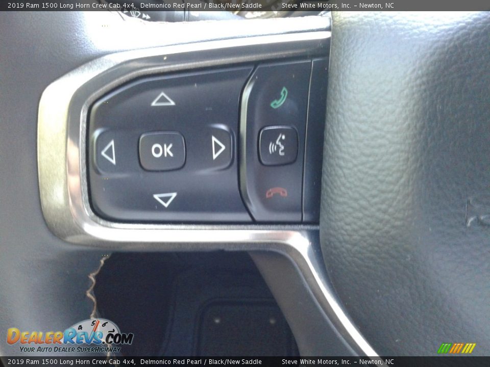 2019 Ram 1500 Long Horn Crew Cab 4x4 Delmonico Red Pearl / Black/New Saddle Photo #18