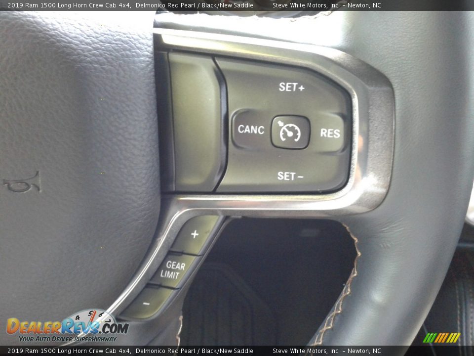 2019 Ram 1500 Long Horn Crew Cab 4x4 Delmonico Red Pearl / Black/New Saddle Photo #19