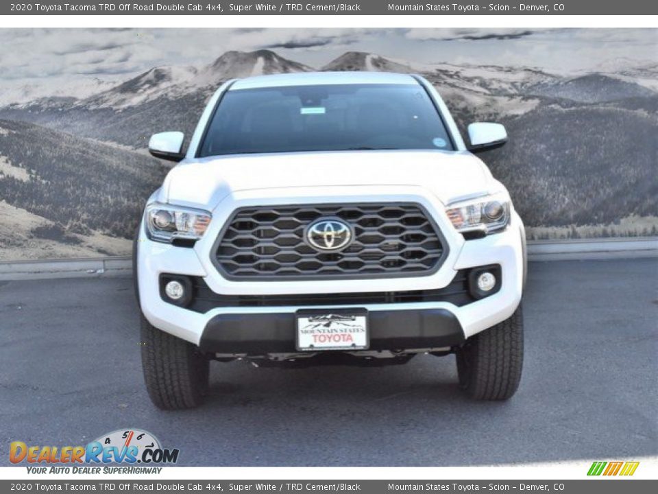 2020 Toyota Tacoma TRD Off Road Double Cab 4x4 Super White / TRD Cement/Black Photo #2