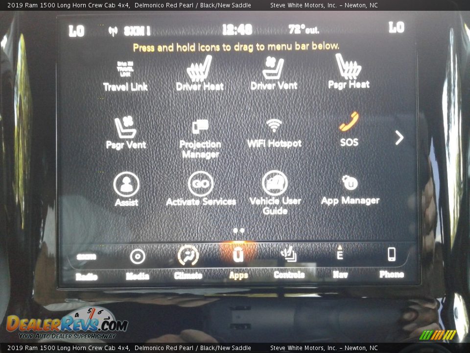 2019 Ram 1500 Long Horn Crew Cab 4x4 Delmonico Red Pearl / Black/New Saddle Photo #28