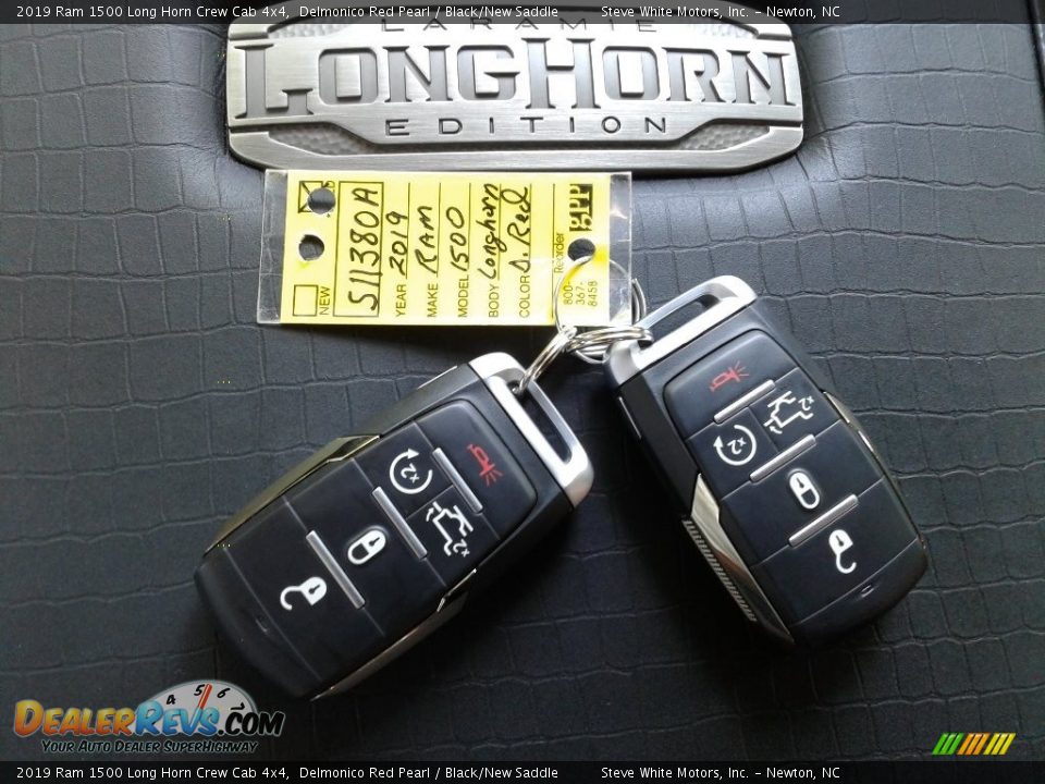 2019 Ram 1500 Long Horn Crew Cab 4x4 Delmonico Red Pearl / Black/New Saddle Photo #35