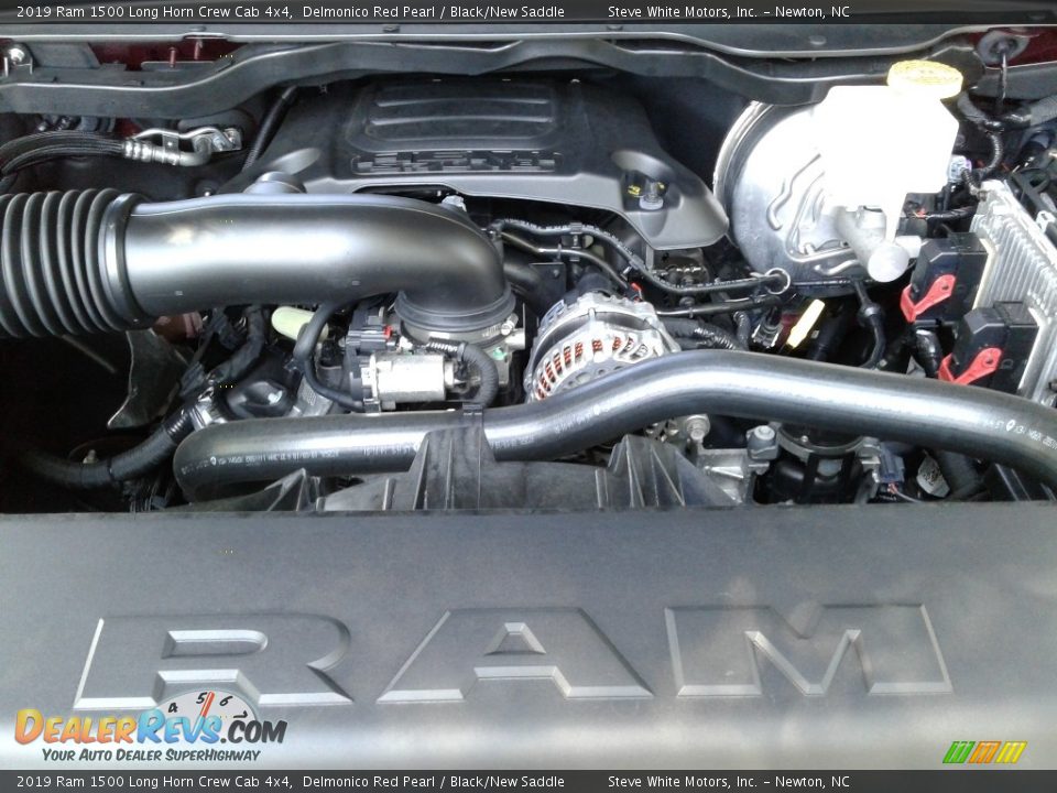 2019 Ram 1500 Long Horn Crew Cab 4x4 Delmonico Red Pearl / Black/New Saddle Photo #36