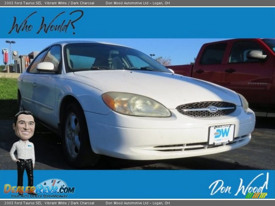 2003 Ford Taurus SES Vibrant White / Dark Charcoal Photo #1