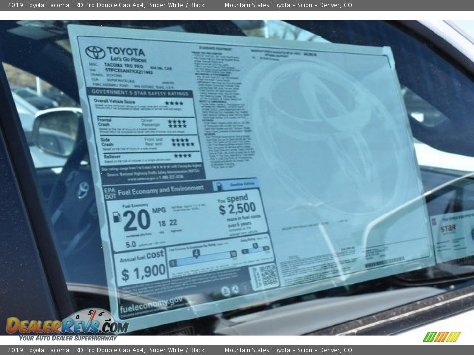 2019 Toyota Tacoma TRD Pro Double Cab 4x4 Super White / Black Photo #11