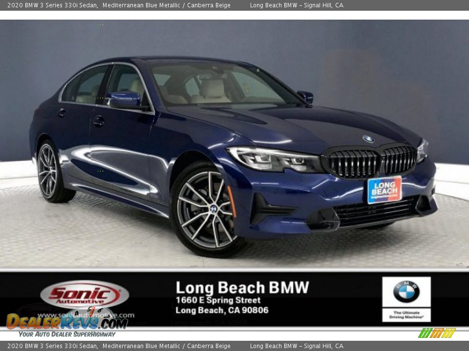 2020 BMW 3 Series 330i Sedan Mediterranean Blue Metallic / Canberra Beige Photo #1