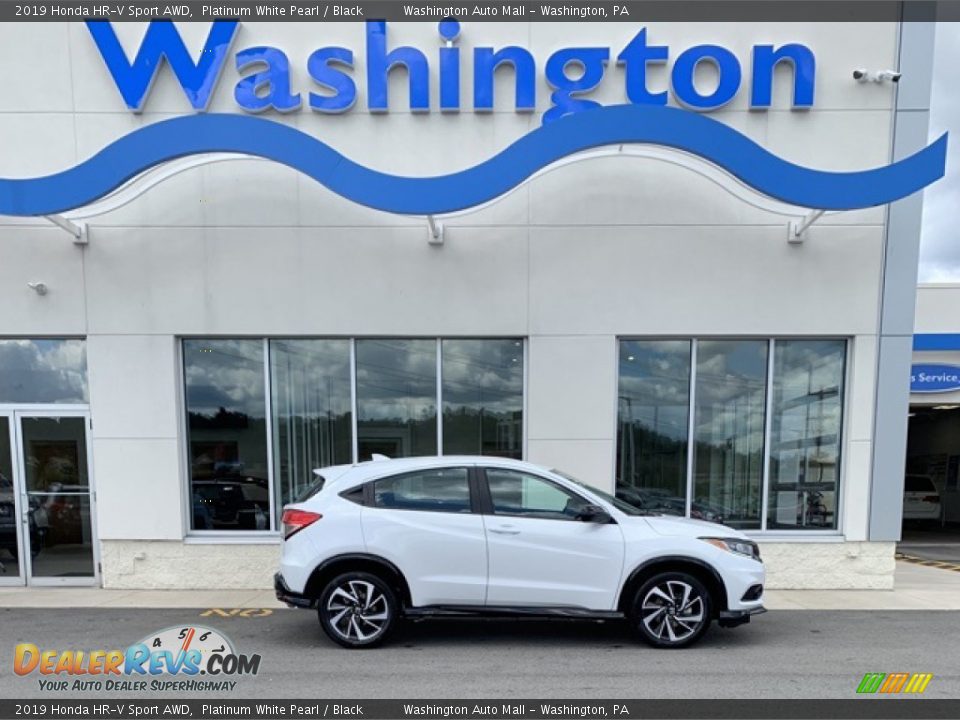 2019 Honda HR-V Sport AWD Platinum White Pearl / Black Photo #1
