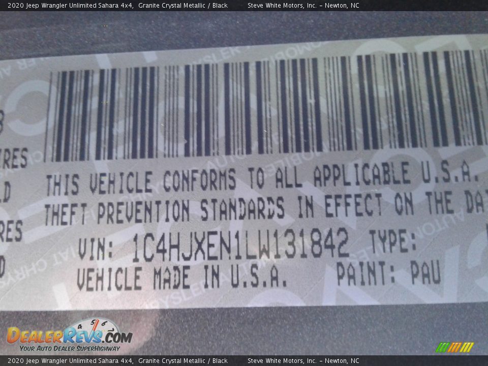 2020 Jeep Wrangler Unlimited Sahara 4x4 Granite Crystal Metallic / Black Photo #33