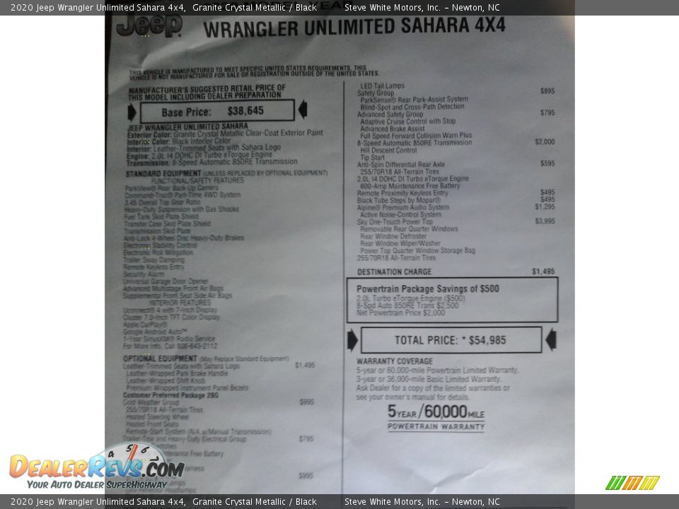 2020 Jeep Wrangler Unlimited Sahara 4x4 Granite Crystal Metallic / Black Photo #34