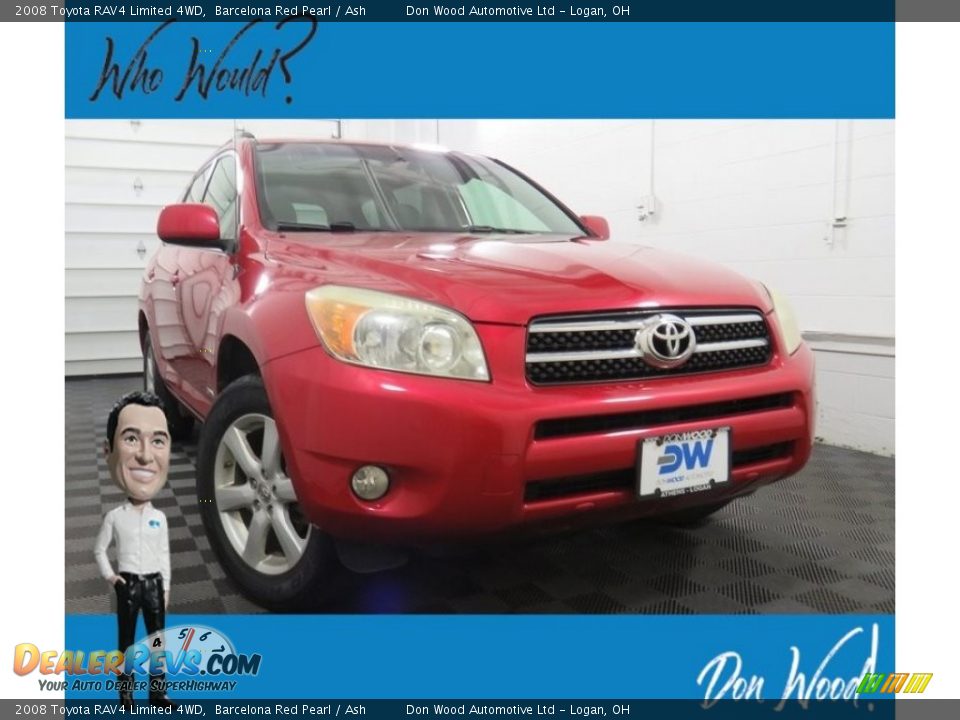 2008 Toyota RAV4 Limited 4WD Barcelona Red Pearl / Ash Photo #1