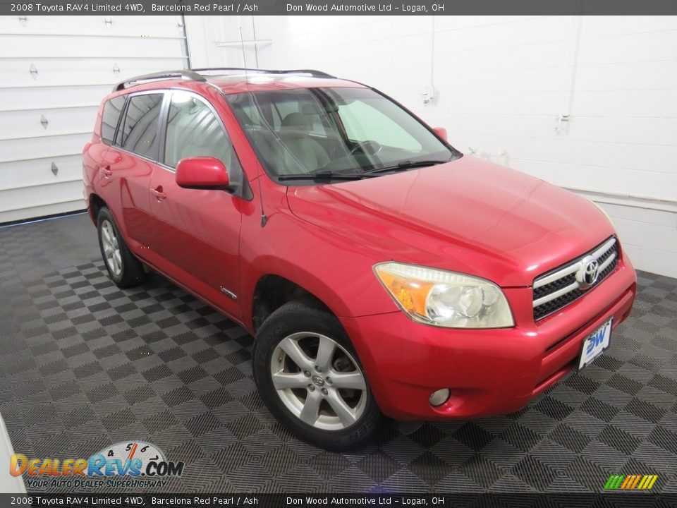 2008 Toyota RAV4 Limited 4WD Barcelona Red Pearl / Ash Photo #4