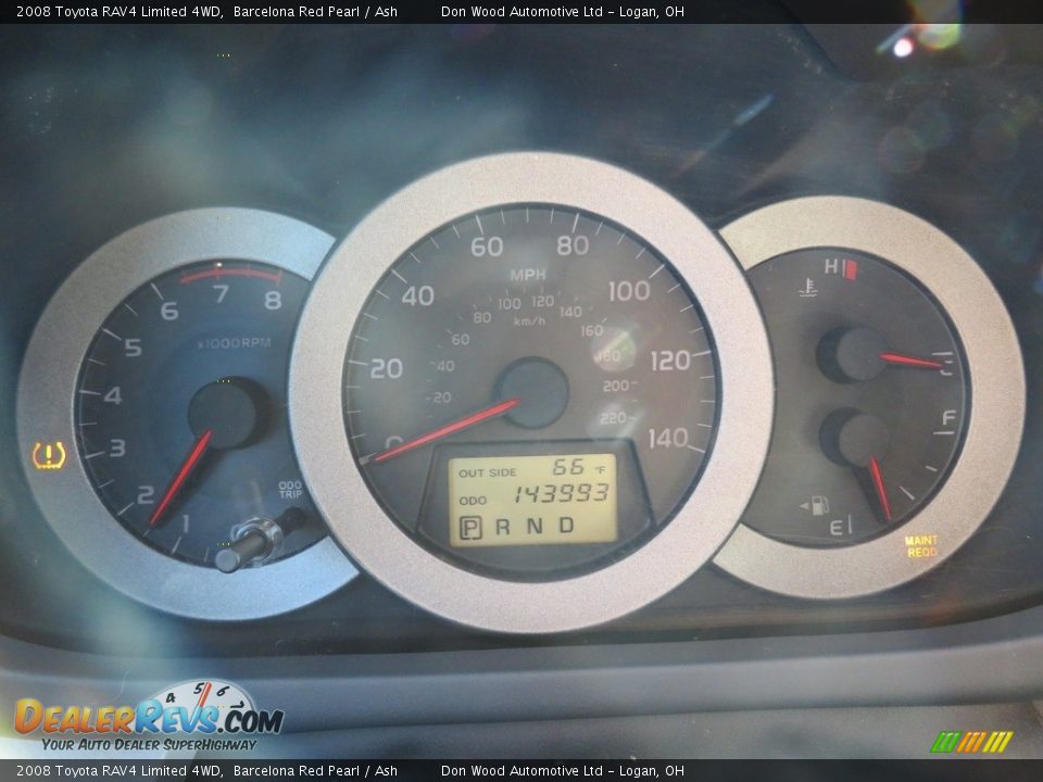 2008 Toyota RAV4 Limited 4WD Barcelona Red Pearl / Ash Photo #20