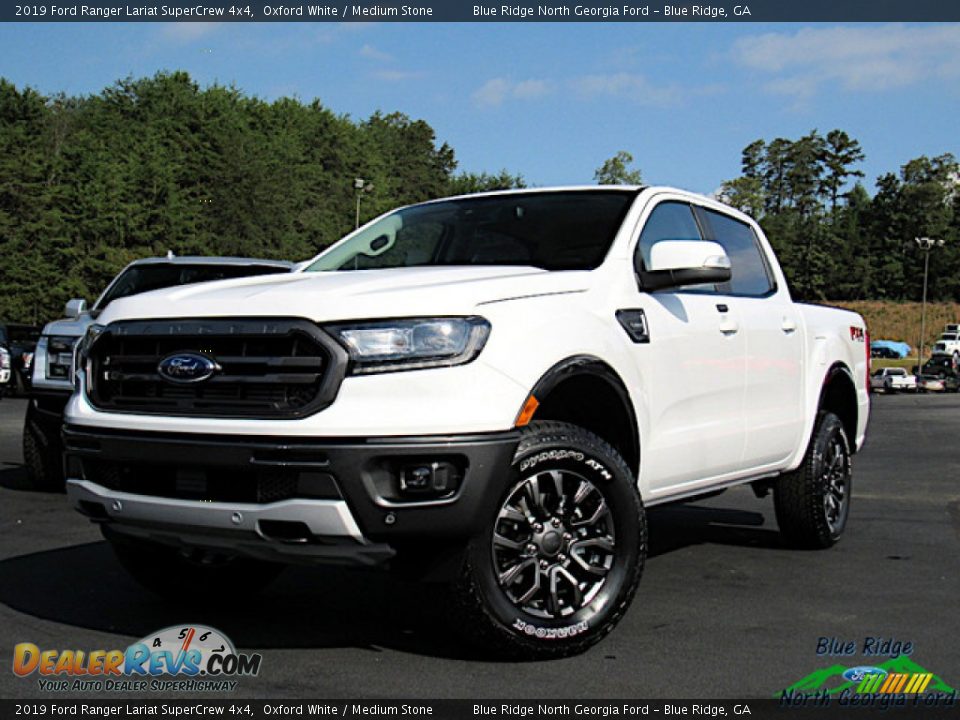 2019 Ford Ranger Lariat SuperCrew 4x4 Oxford White / Medium Stone Photo #1