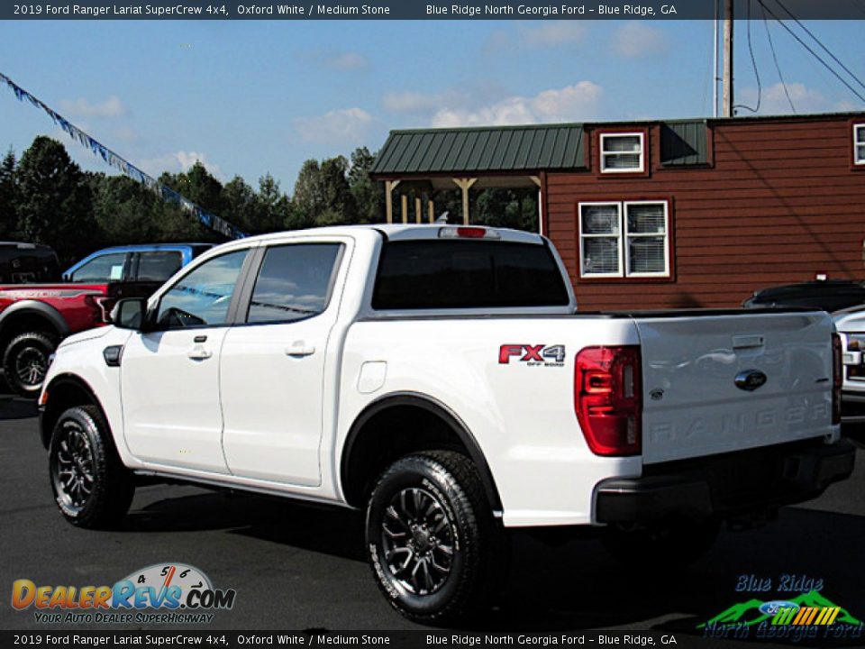 2019 Ford Ranger Lariat SuperCrew 4x4 Oxford White / Medium Stone Photo #3