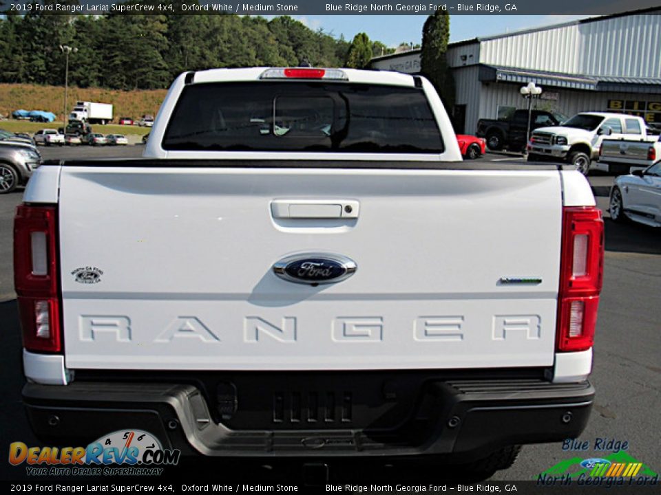 2019 Ford Ranger Lariat SuperCrew 4x4 Oxford White / Medium Stone Photo #4