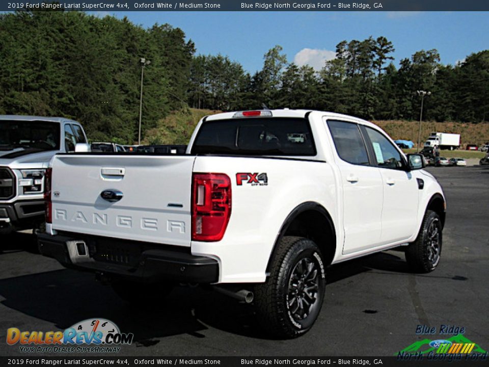 2019 Ford Ranger Lariat SuperCrew 4x4 Oxford White / Medium Stone Photo #5