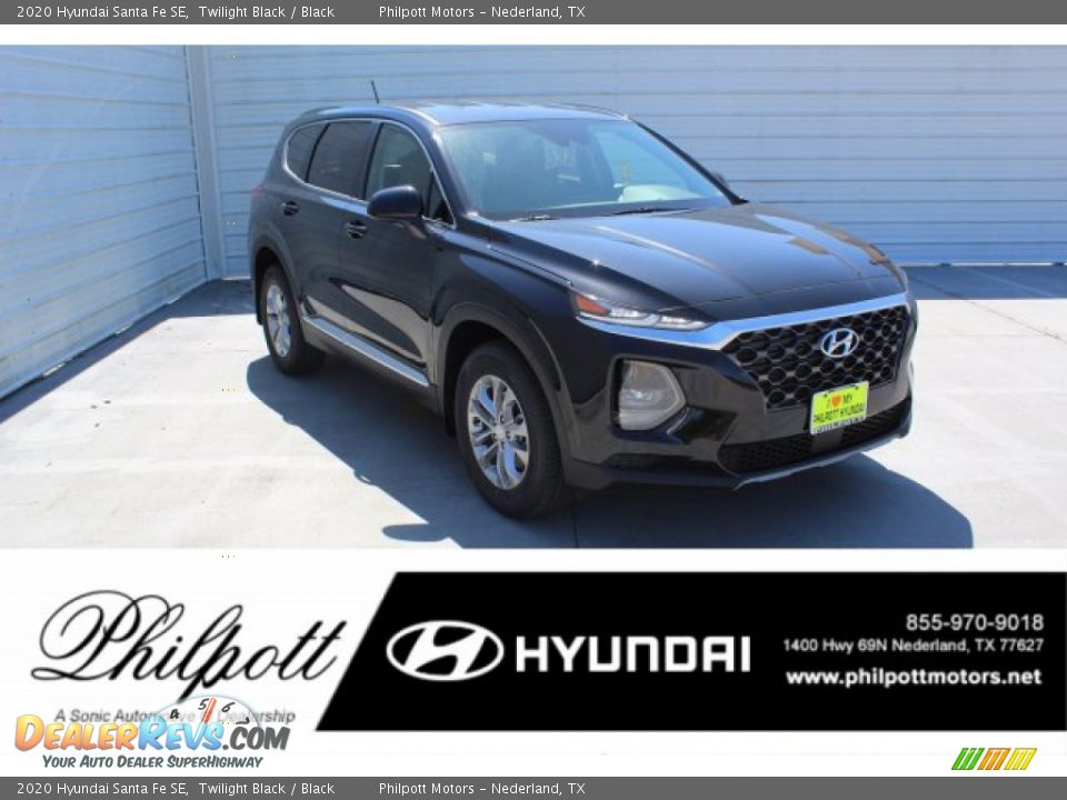 2020 Hyundai Santa Fe SE Twilight Black / Black Photo #1