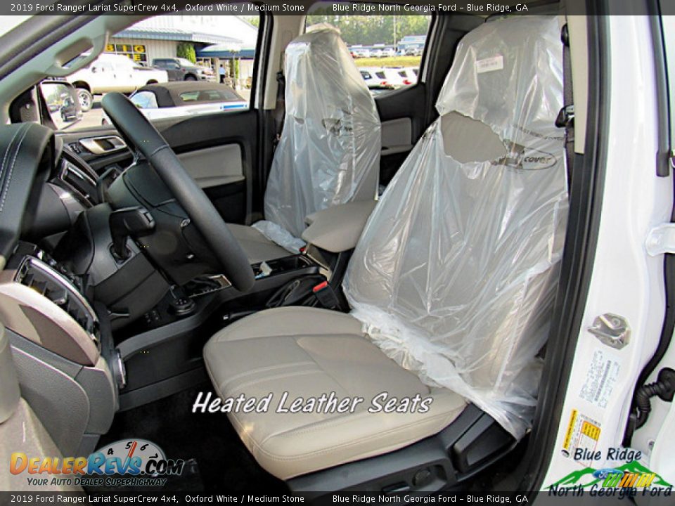 2019 Ford Ranger Lariat SuperCrew 4x4 Oxford White / Medium Stone Photo #10