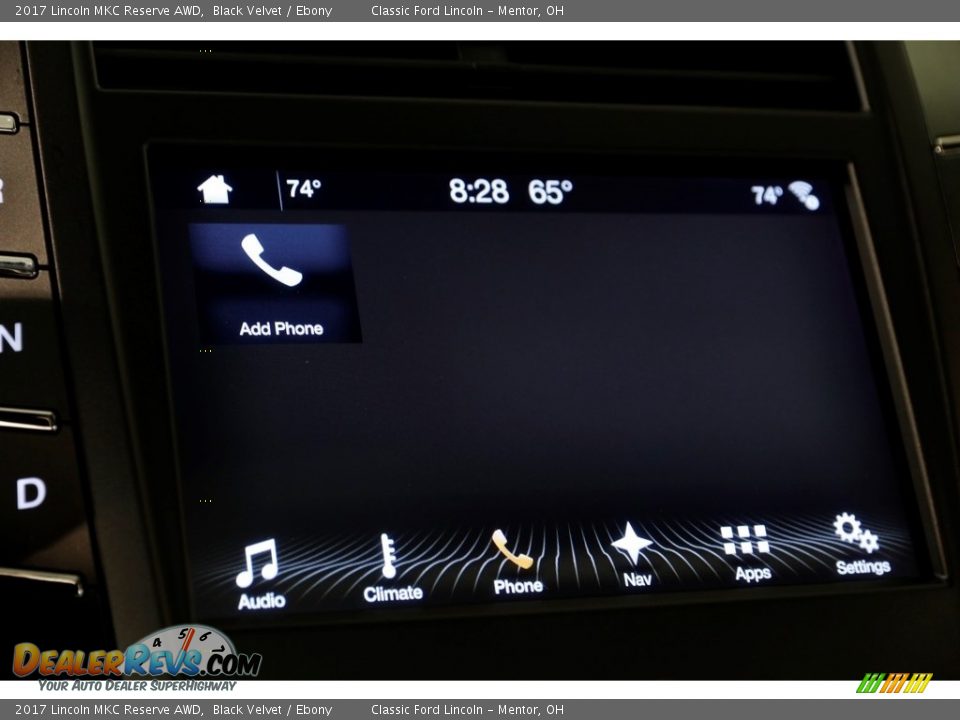 2017 Lincoln MKC Reserve AWD Black Velvet / Ebony Photo #12