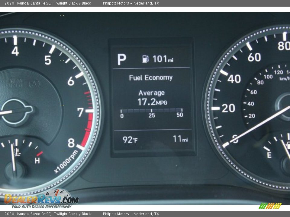 2020 Hyundai Santa Fe SE Twilight Black / Black Photo #14