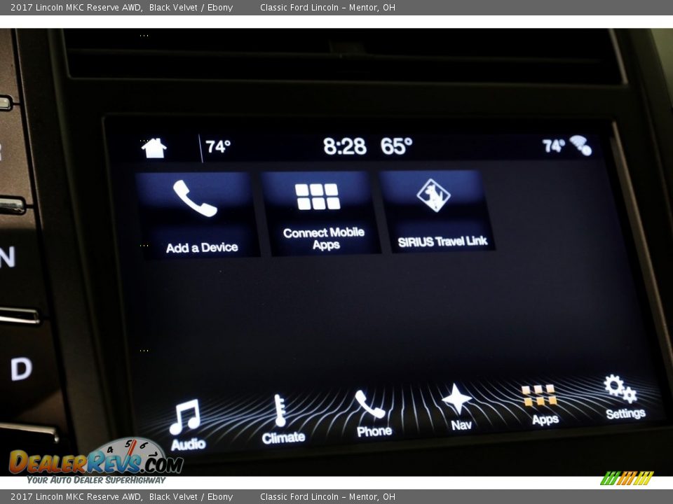 2017 Lincoln MKC Reserve AWD Black Velvet / Ebony Photo #15