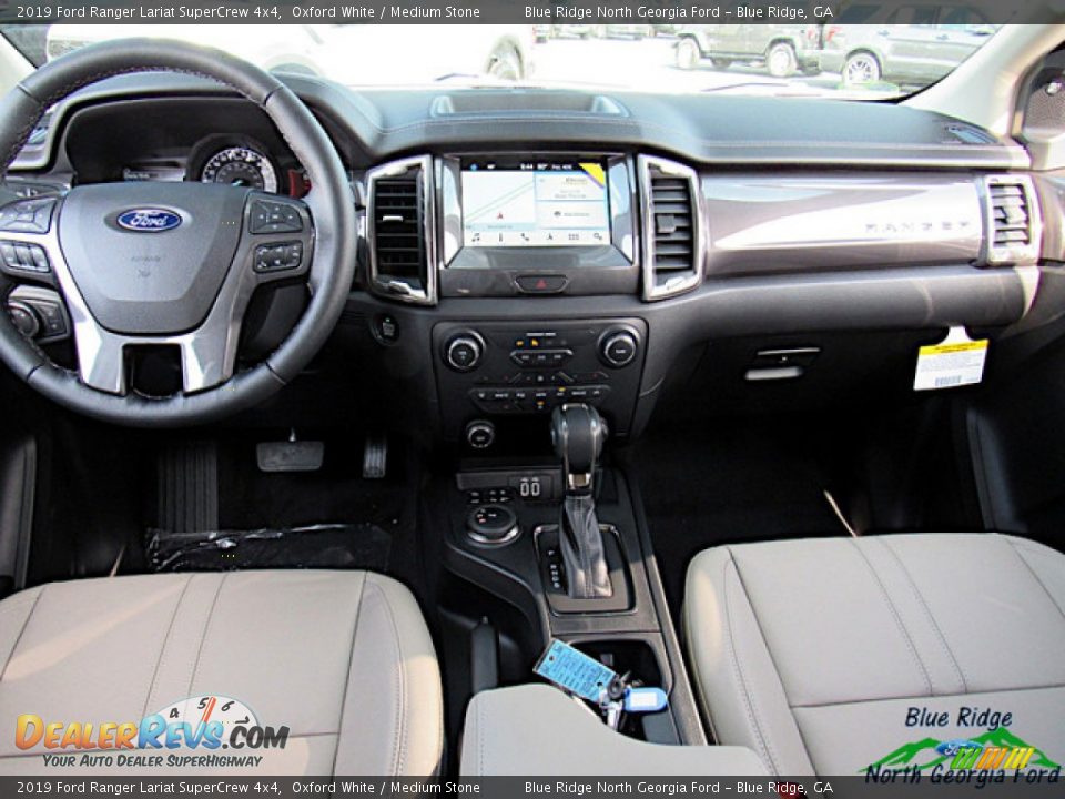 2019 Ford Ranger Lariat SuperCrew 4x4 Oxford White / Medium Stone Photo #15