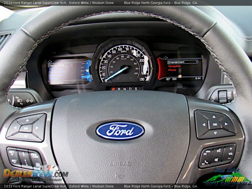 2019 Ford Ranger Lariat SuperCrew 4x4 Oxford White / Medium Stone Photo #17