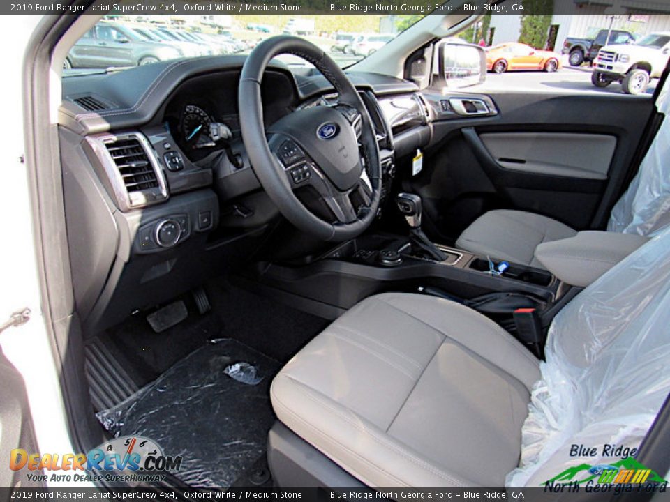 2019 Ford Ranger Lariat SuperCrew 4x4 Oxford White / Medium Stone Photo #27