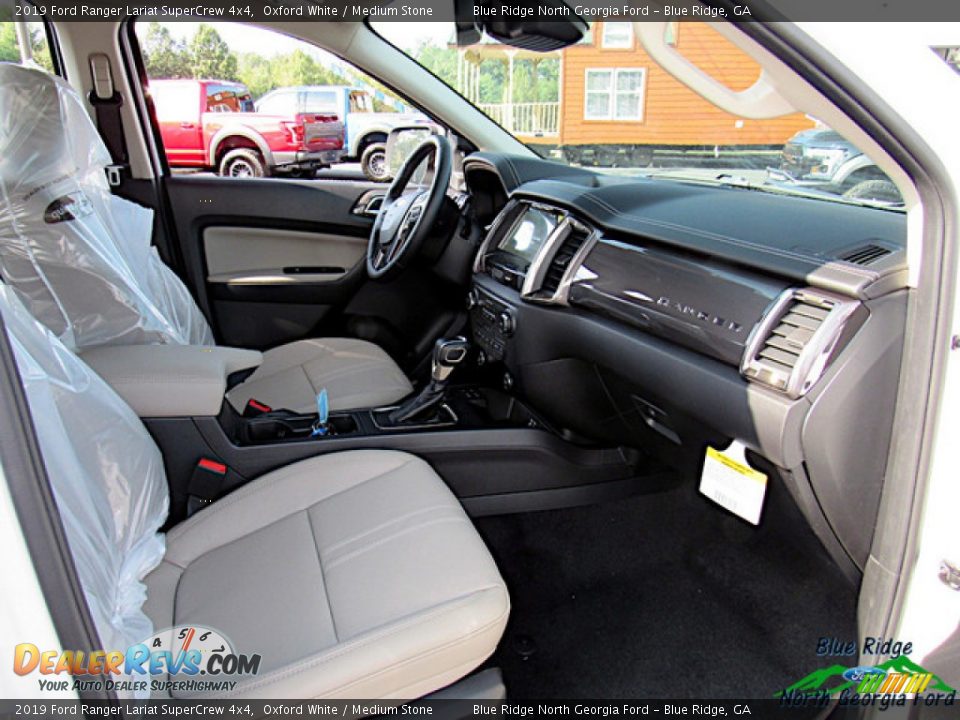 2019 Ford Ranger Lariat SuperCrew 4x4 Oxford White / Medium Stone Photo #28