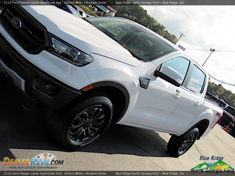2019 Ford Ranger Lariat SuperCrew 4x4 Oxford White / Medium Stone Photo #30