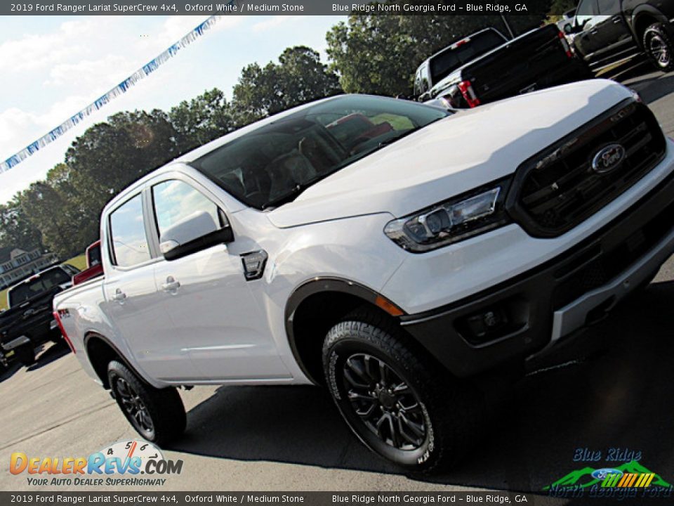 2019 Ford Ranger Lariat SuperCrew 4x4 Oxford White / Medium Stone Photo #31
