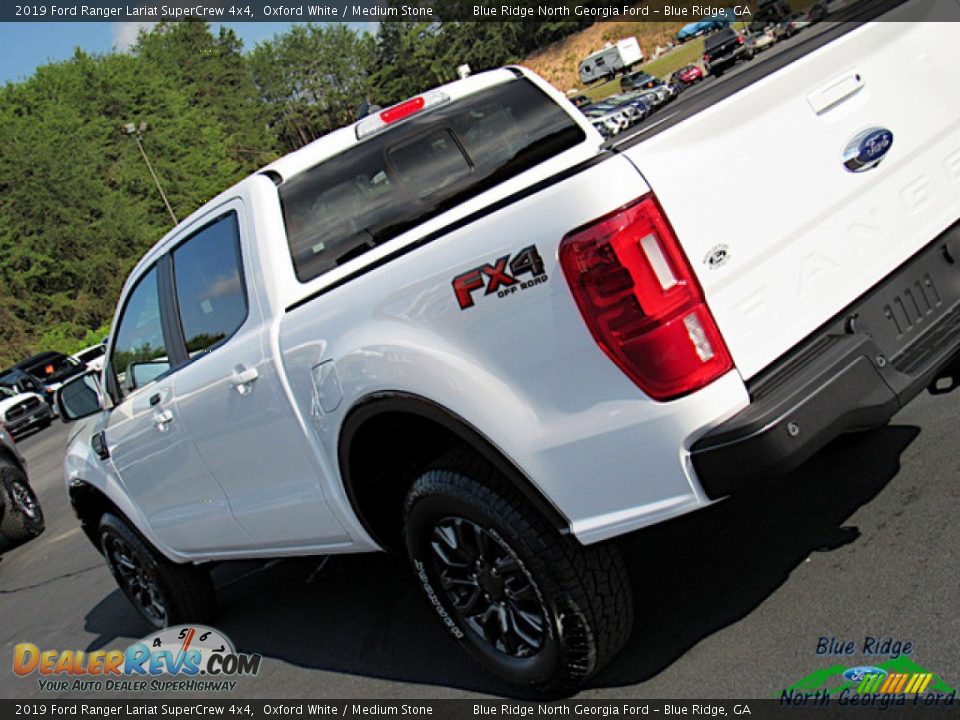 2019 Ford Ranger Lariat SuperCrew 4x4 Oxford White / Medium Stone Photo #33