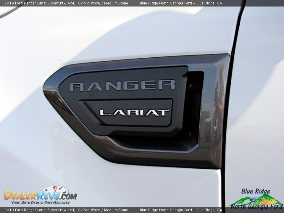 2019 Ford Ranger Lariat SuperCrew 4x4 Oxford White / Medium Stone Photo #34