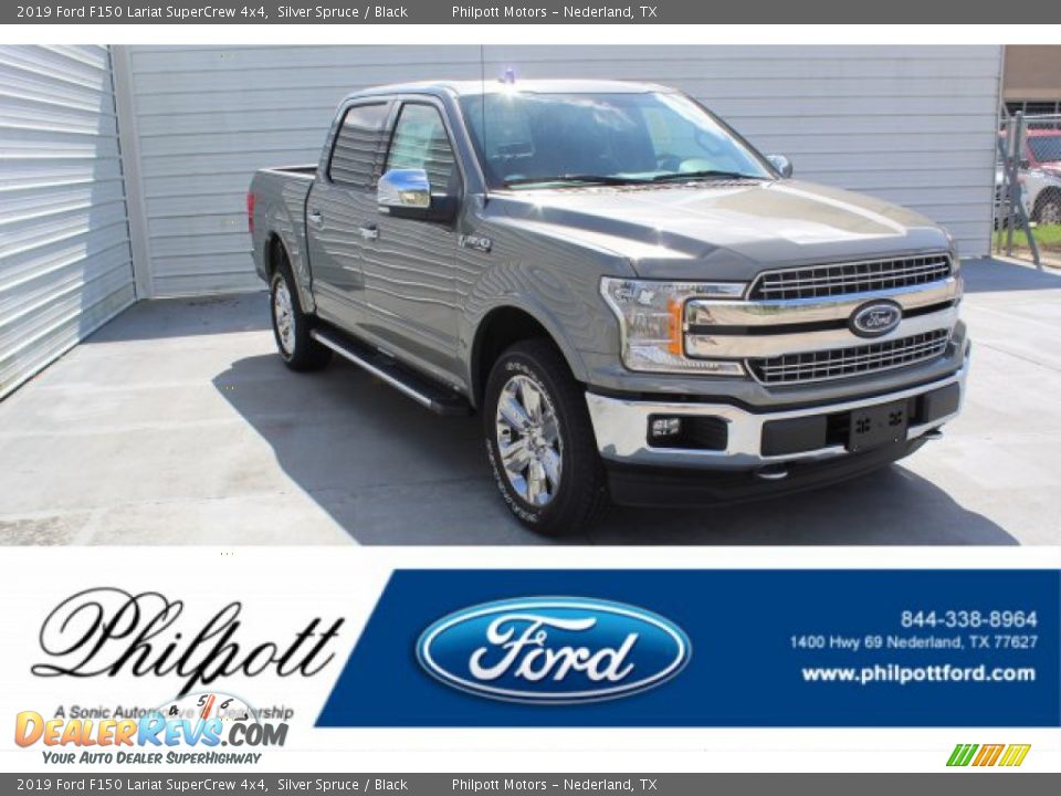 2019 Ford F150 Lariat SuperCrew 4x4 Silver Spruce / Black Photo #1