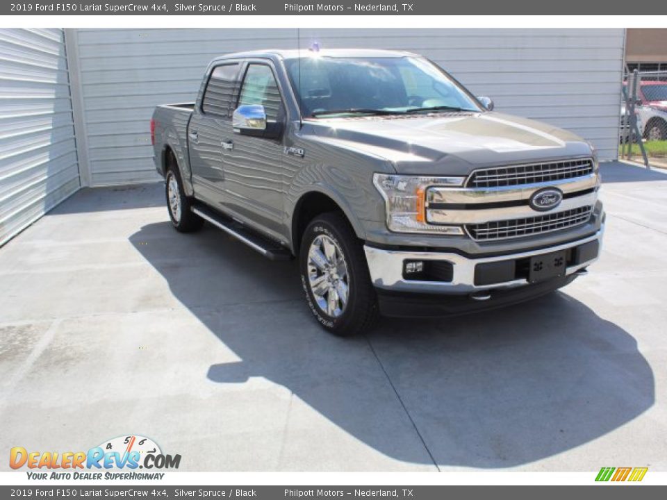 2019 Ford F150 Lariat SuperCrew 4x4 Silver Spruce / Black Photo #2