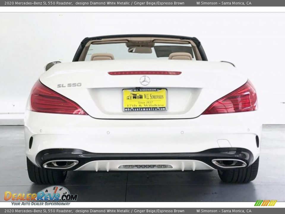 2020 Mercedes-Benz SL 550 Roadster designo Diamond White Metallic / Ginger Beige/Espresso Brown Photo #3