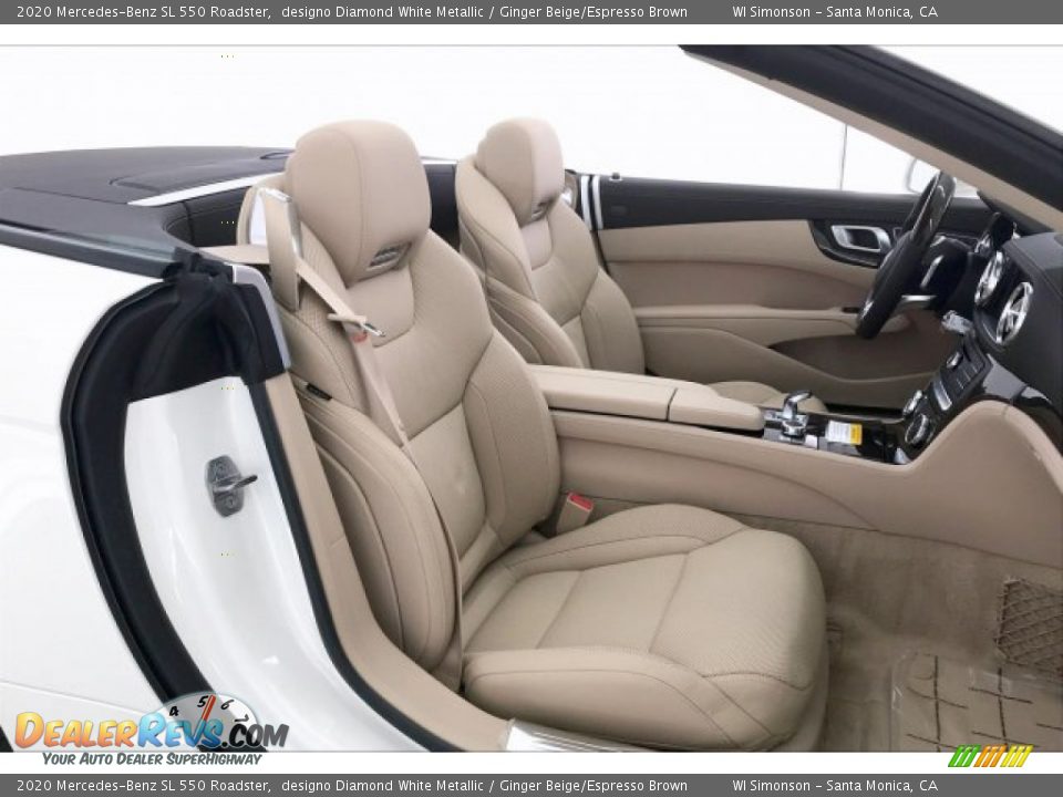 2020 Mercedes-Benz SL 550 Roadster designo Diamond White Metallic / Ginger Beige/Espresso Brown Photo #5
