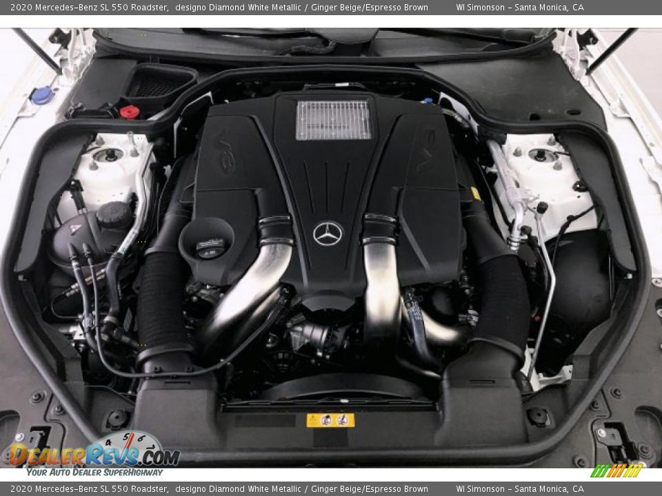 2020 Mercedes-Benz SL 550 Roadster designo Diamond White Metallic / Ginger Beige/Espresso Brown Photo #8