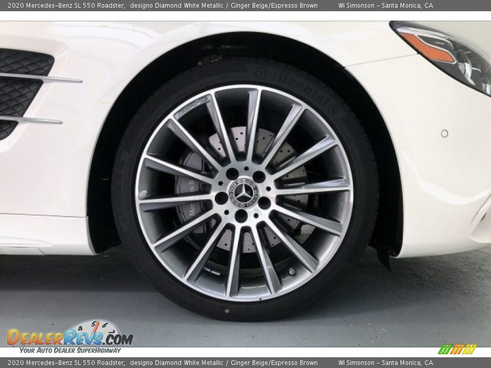 2020 Mercedes-Benz SL 550 Roadster designo Diamond White Metallic / Ginger Beige/Espresso Brown Photo #9