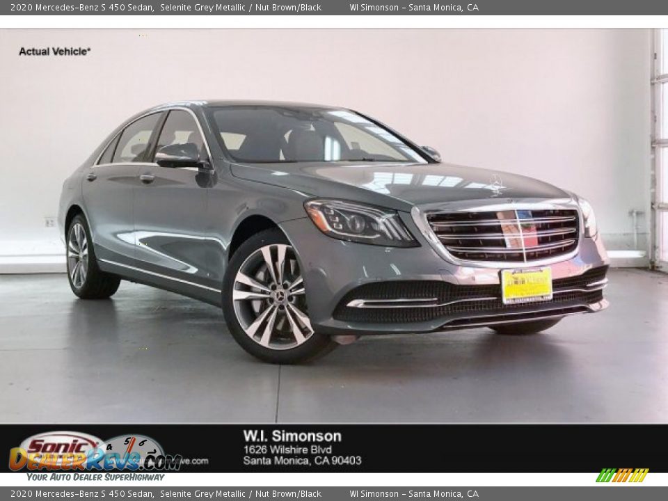 2020 Mercedes-Benz S 450 Sedan Selenite Grey Metallic / Nut Brown/Black Photo #1