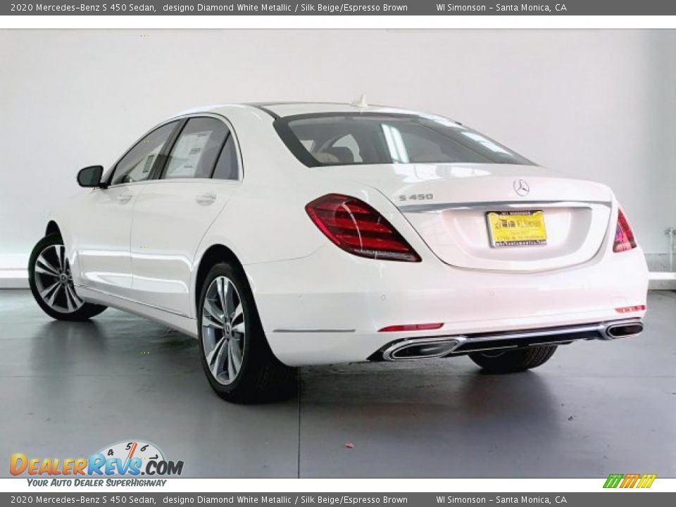 2020 Mercedes-Benz S 450 Sedan designo Diamond White Metallic / Silk Beige/Espresso Brown Photo #2