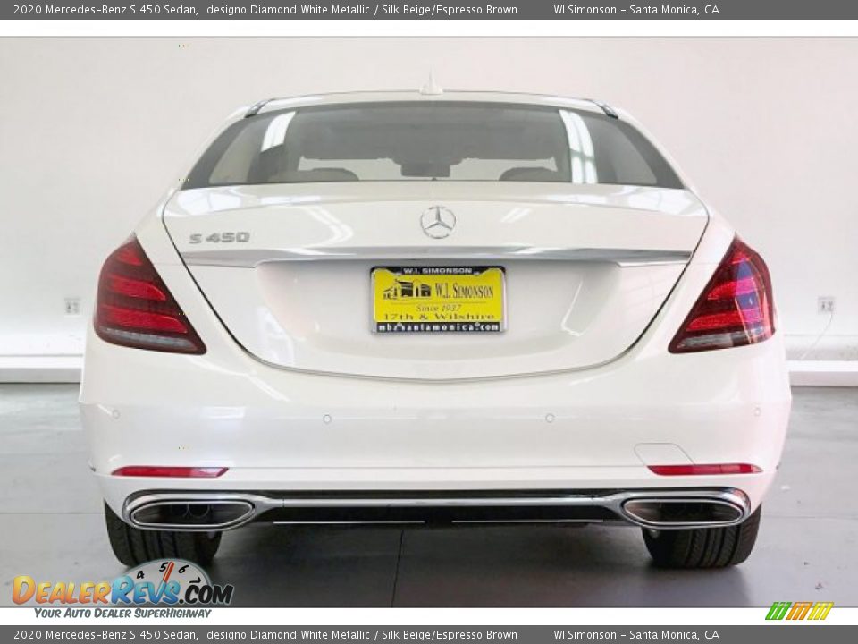 2020 Mercedes-Benz S 450 Sedan designo Diamond White Metallic / Silk Beige/Espresso Brown Photo #3