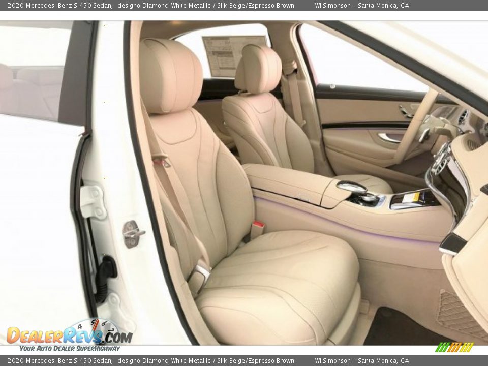 Silk Beige/Espresso Brown Interior - 2020 Mercedes-Benz S 450 Sedan Photo #5