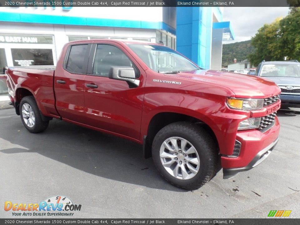 2020 Chevrolet Silverado 1500 Custom Double Cab 4x4 Cajun Red Tintcoat / Jet Black Photo #1