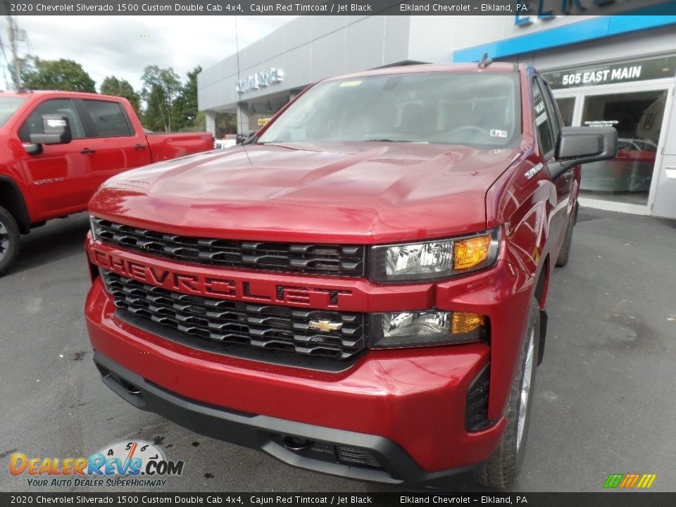 2020 Chevrolet Silverado 1500 Custom Double Cab 4x4 Cajun Red Tintcoat / Jet Black Photo #3