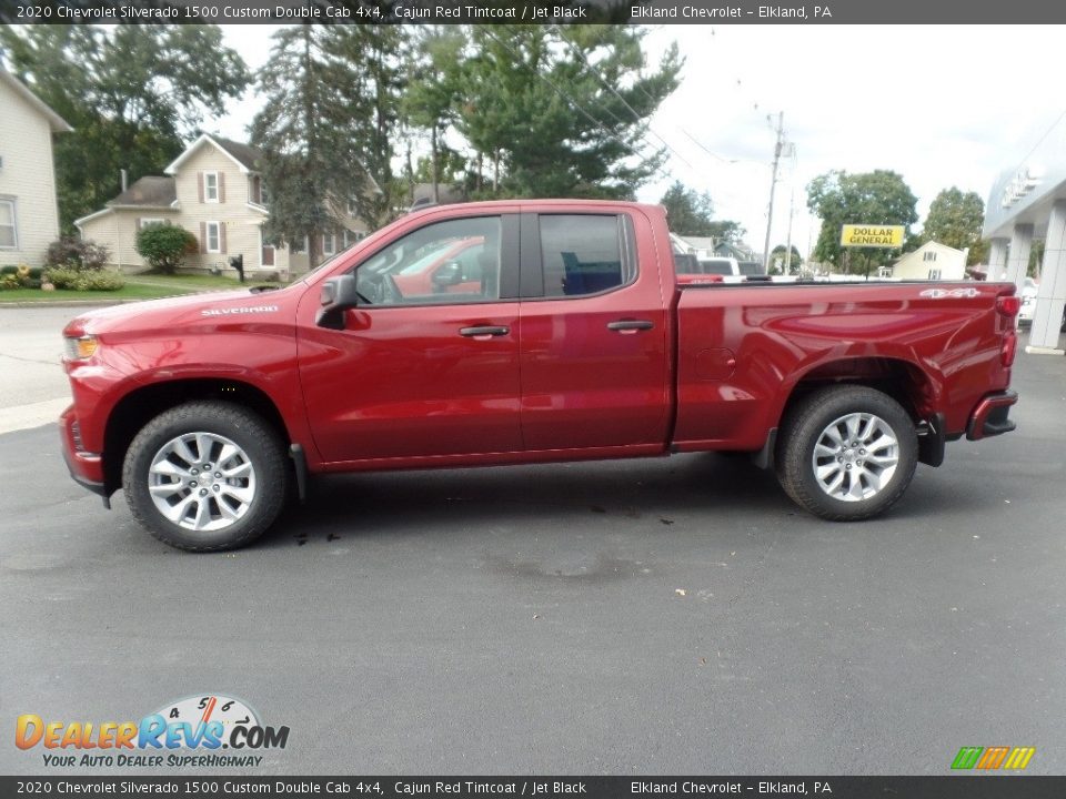Cajun Red Tintcoat 2020 Chevrolet Silverado 1500 Custom Double Cab 4x4 Photo #5
