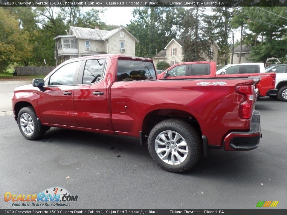 2020 Chevrolet Silverado 1500 Custom Double Cab 4x4 Cajun Red Tintcoat / Jet Black Photo #6