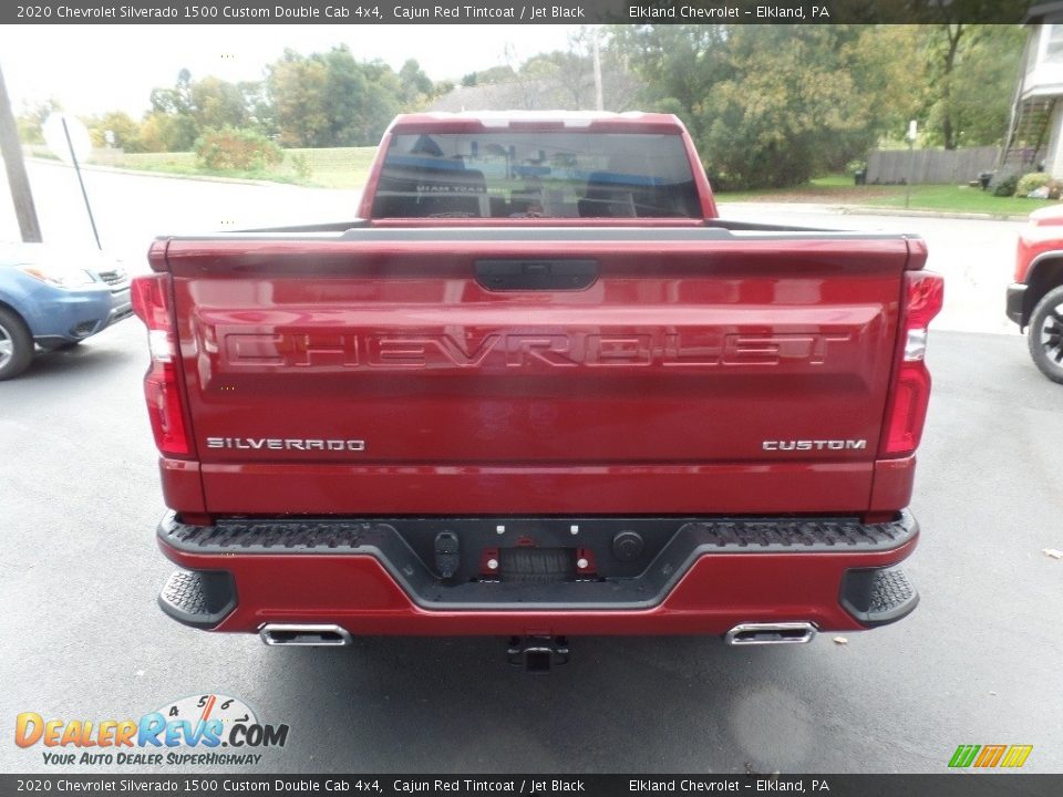 2020 Chevrolet Silverado 1500 Custom Double Cab 4x4 Cajun Red Tintcoat / Jet Black Photo #8